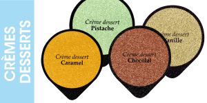 Menu of cream dessert lids